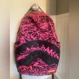 Sprayground limited edition pink and black backpack